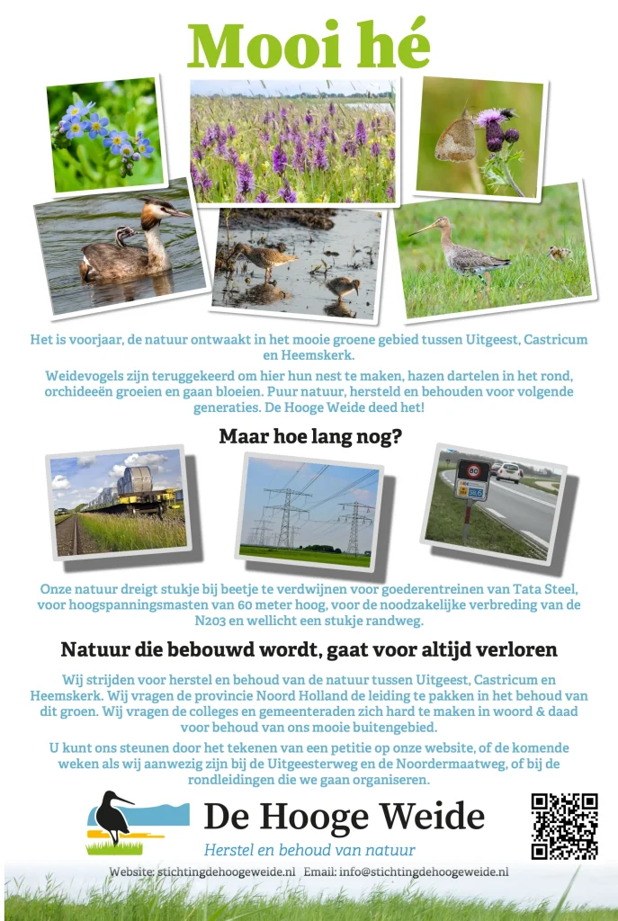 Petitie van De Hooge Weide over behoud van het groene buitengebied.